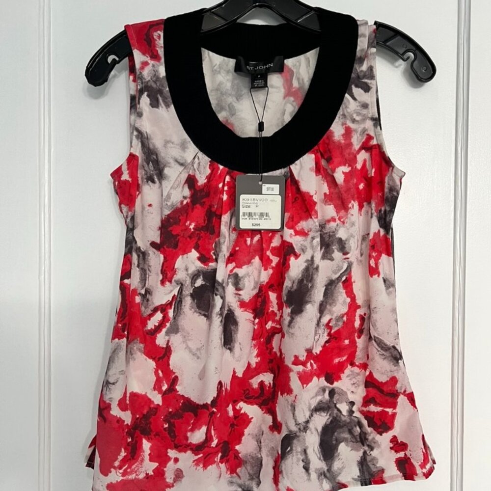 NWT St. John Silk top Size P